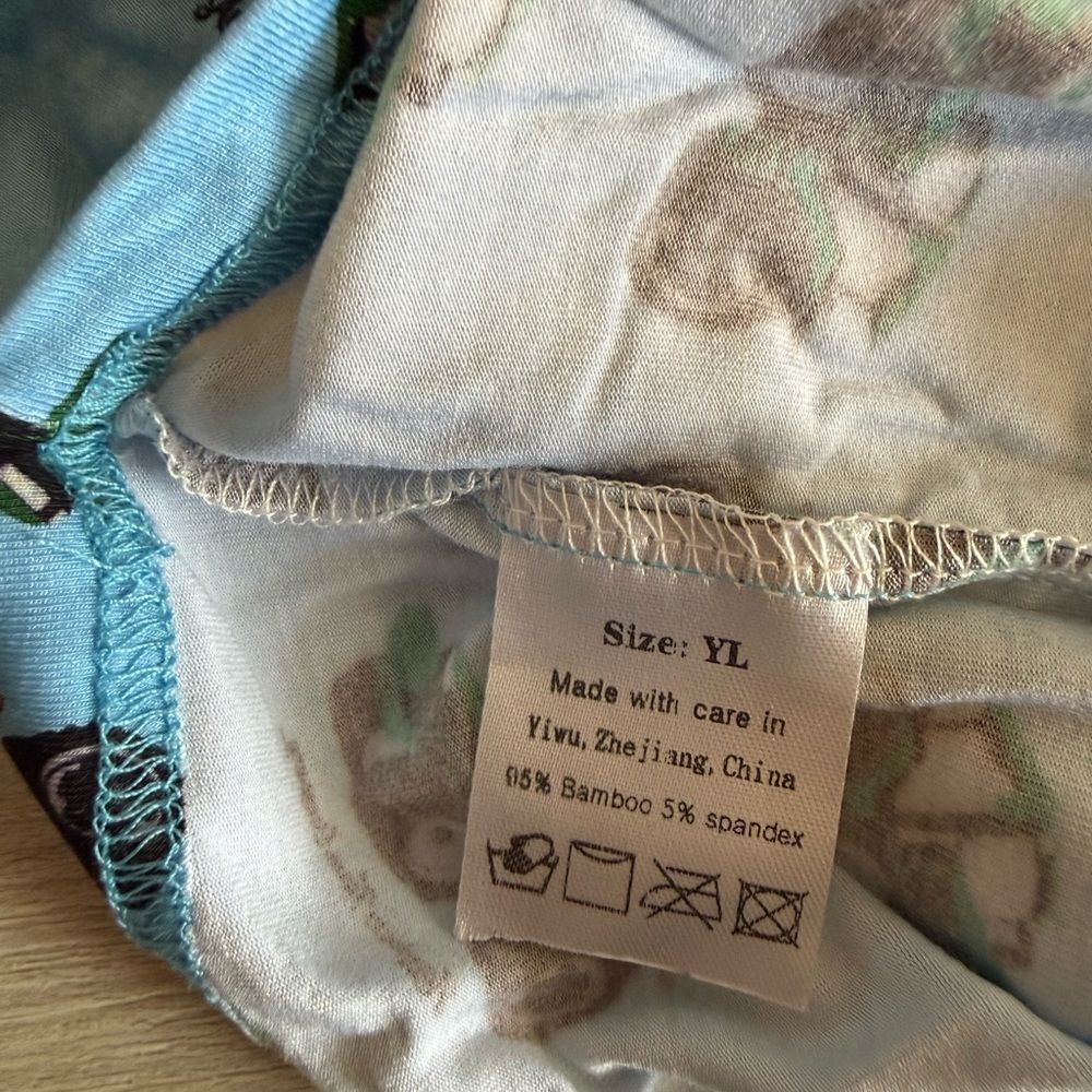 American Farm Company Big Green Tractor Bamboo Pajama Set Blue YL NWT - Picture 5 of 8